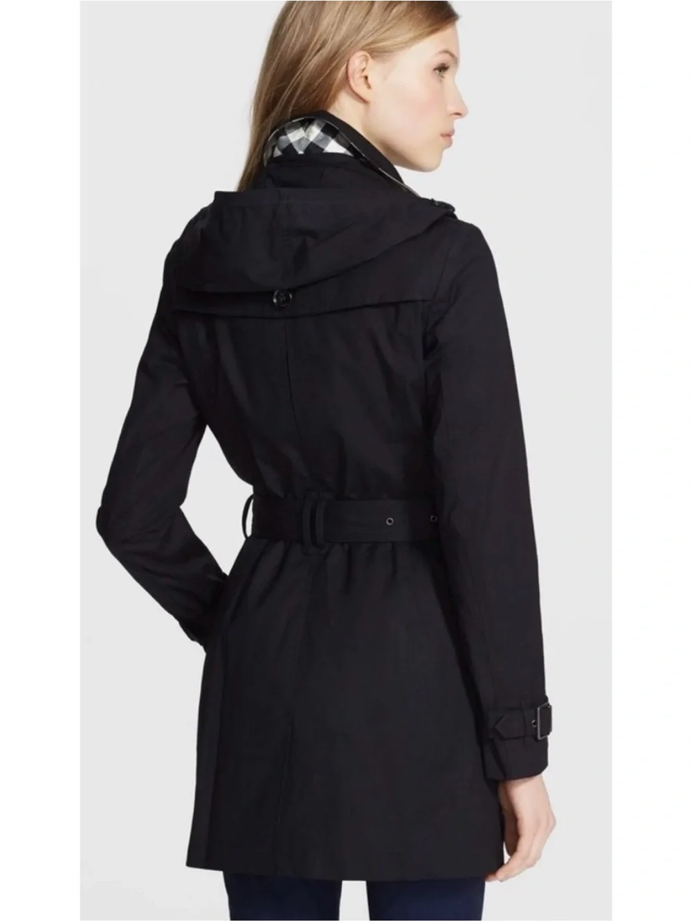 Burberry Brit Reymoore Black Double Breasted Trench Coat & Packable Insert - Picture 3 of 13
